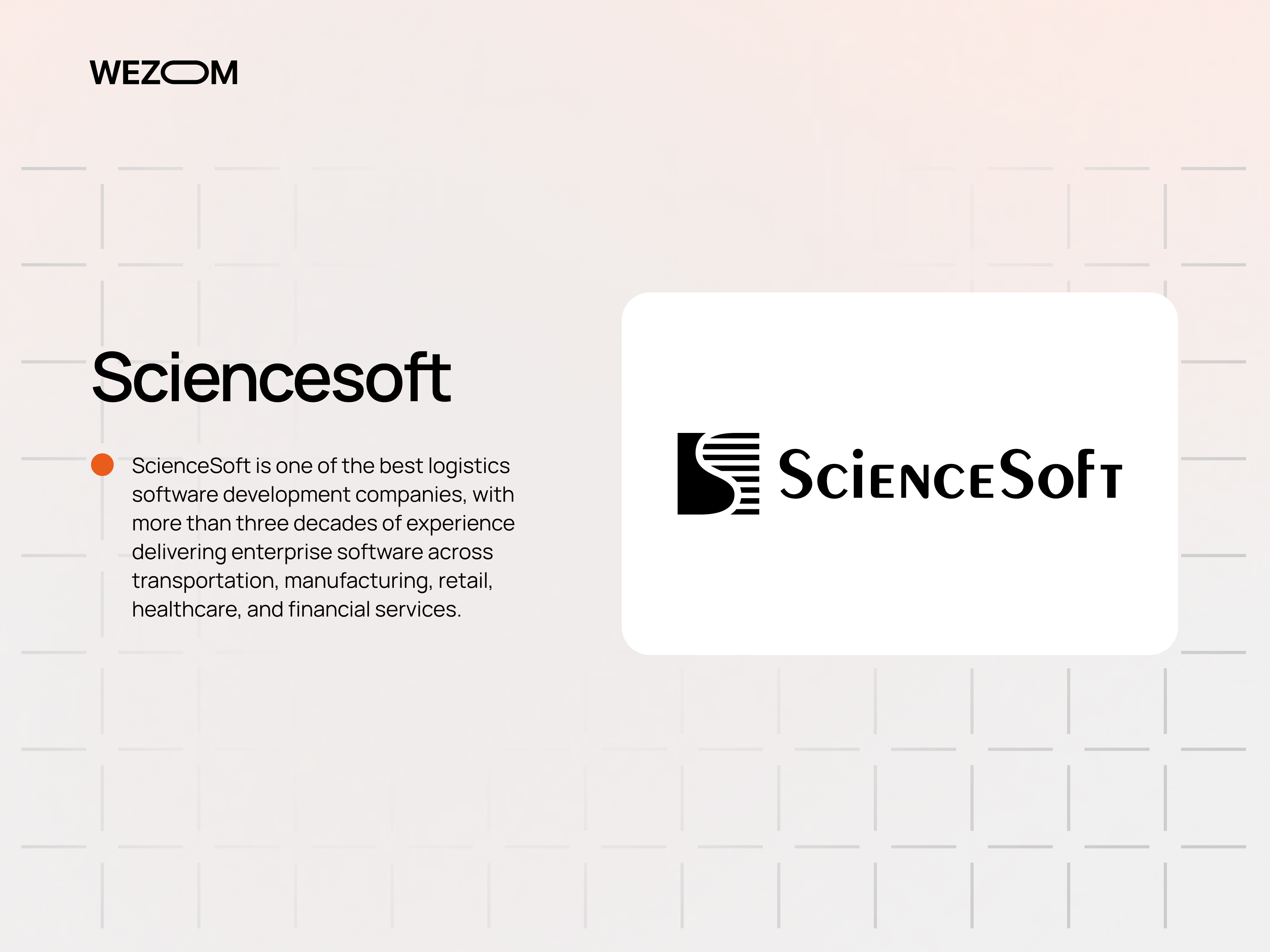 ScienceSoft featured as one of the best logistics software development companies for enterprise transportation software